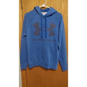 Under Armour Men’s Hoodie Sweatshirt Small Blue Logo Pullover